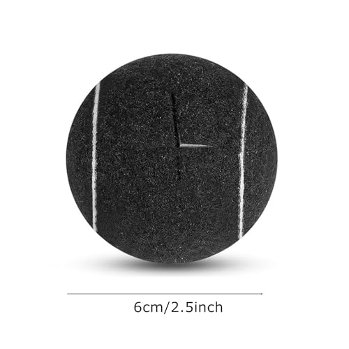 40 PCS Precut Tennis Balls Furniture Pads, 2.5 Inch Anti Scratch Black Pre Cut Tennis Balls Wood Floor Protectors, Rubber Chair Socks Caps for Home Office Classroom Table Desk Legs, Chairs Feet - Image 3