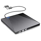 External CD DVD Drive USB 3.0 Type-C, VersionTECH. Portable USB C Superdrive Burner Player Writer CD DVD +/- RW, Compatible with Windows 10 8 7 XP Vista Mac OS Linux for Mac Pro Air iMac Laptop