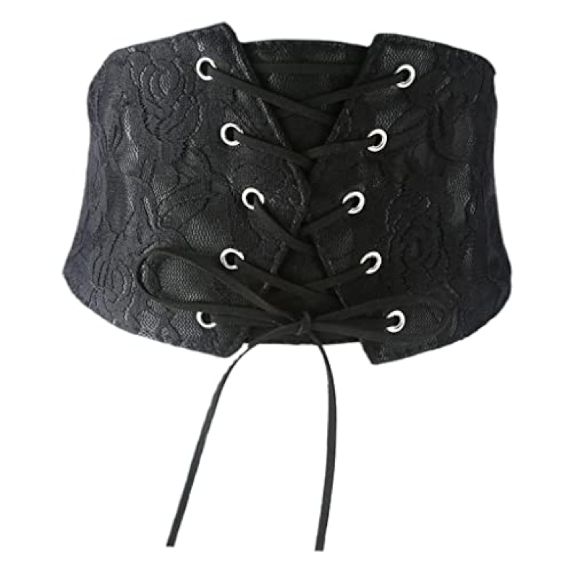 Leather Elastic Corset Belt with Tied Buckle for Girls