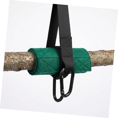 Protector de árbol con cierre de gancho y bucle Toddmomy de 4 piezas con cinta tejida verde 6