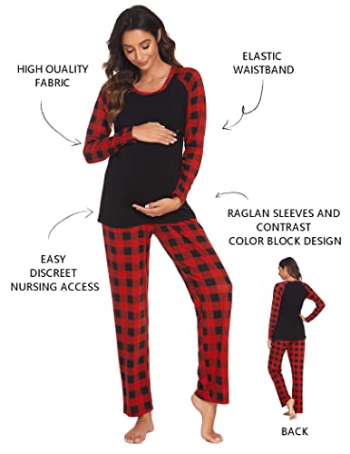 Pyjama für Damen von Ekouaer Stillschlafanzug und Umstandsschlafanzug
