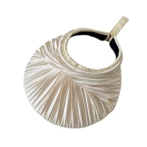 Womens Sun Visor Hat Wide Brim Summer UPF 50+ UV Protection Foldable Beach Sport Pleated Cap