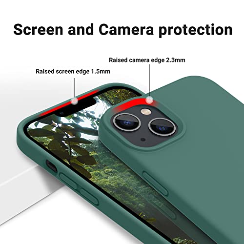 Otofly Designed For Iphone 14 Plus Case, Silicone Shockproof Slim Thin Phone Case For Iphone 14 Plus 6.7 Inch （Pine Green） #TOP6