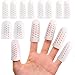 Proteggi Dita in Silicone, 10 Pezzi Copridita Mani Traspiranti, Protezioni Per le Dita, Ottimo Per Vesciche, Artrite Alle Dita, Incrinatura di Dita, Eczema Alle Mani.(bianco)