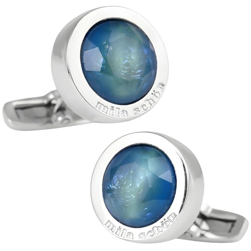 mila schon ミラ ショーン ラウンド グリーン ガラス カフス カフスボタン msc12393