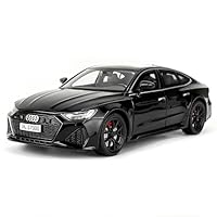 imtfzct 1/24 Supercar RS7 Black Warrior Modellauto, Sound- und Licht-Spielzeugauto mit Pullback-Funktion, Sammlermodell aus legiertem Stahl, Geschenk für Kinder