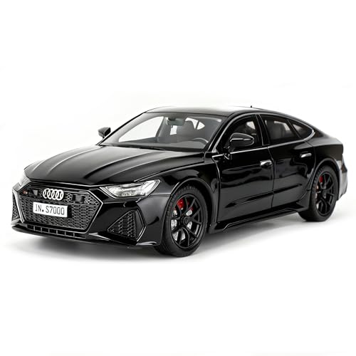imtfzct 1/24 Supercar RS7 Black Warrior Modellauto, Sound- und Licht-Spielzeugauto mit Pullback-Funktion, Sammlermodell aus legiertem Stahl, Geschenk für Kinder