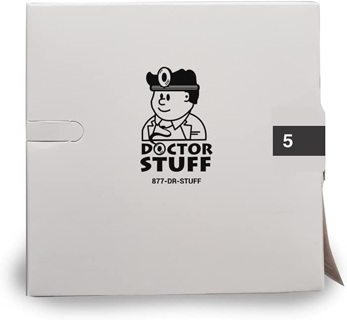 Doctor Stuff - File Folder Labels, Number 5, AMES L-A-00134RB Match - AENP Series Chart Stickers, Black, 1/2" x 1-3/4", #5, 1000/Roll
