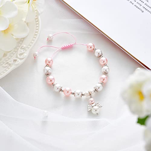 Lanqueen Baptism Christening Gifts For Girl Baptism Bracelet First Communion Gifts For Girls Baptismal Gifts Angel Bracelet For Girls Goddaughter Gifts (Angel.) #TOP1
