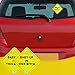 2 Pack - Aluminum - Baby Up in This B Car Window Signs, 5x5 Inch Noticeable Bright Yellow Signs with 2 Suction Cups for Extra Strong Hold On Windows