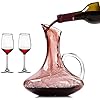 Decanter Plant wijnkaraf, 1500 ml ontluchtingskarafe handgeblazen loodvrije kristallen wijnkaraf, Wijnfles