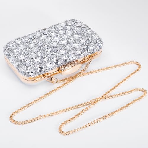 Image of Gemstone Clutch Purse, Rhinestone Purse | Evening Clutch for Women Wedding Party, Crystal Evening Bag for Women Evening