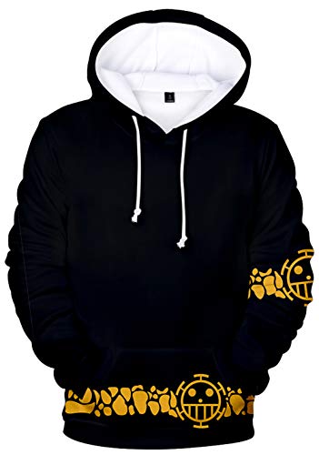 HAOSHENG Sudadera One Piece Luffy 3D para Niños Hombres con Capucha de...