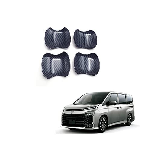 Hyorabyn 新型ヴォクシー 90系 / 新型ノア 90系 令和4年1月〜に適用 ドアハンドルボウル装飾カバードレスアップ 傷防止アクセサリーオプション車種専用設計4枚カーボン柄