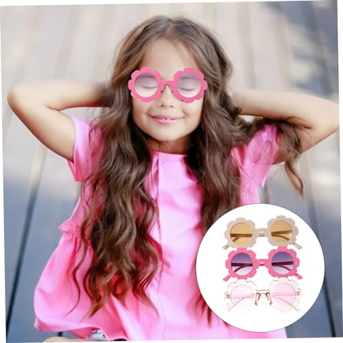 BESPORTBLE 3Pairs Sunglasses Sunflower Design for Boys Lightweight Durable for Parties Birthdays Outdoor Fun Safe Material4