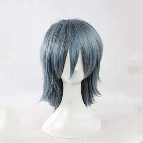  Hiiro No Kakera Kutani Ryou 45Cm Grigio Breve Soffice Strato Resistente Al Calore Fibra di Capelli Anime Costume Cosplay Parrucca Rl049