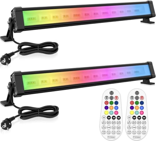 MEIKEE Reflektor RGB 42 W z pilotem zdalnego sterowania, 360°, 10 kolorów, 30 trybów pracy, timer...