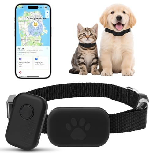 Pipihome GPS Tracker Hund Katze, Mini GPS Tracker Hund Ohne ABO, Katzen Trackers mit iOS & Android, Katzentracker Hundetracker, Weltweite...