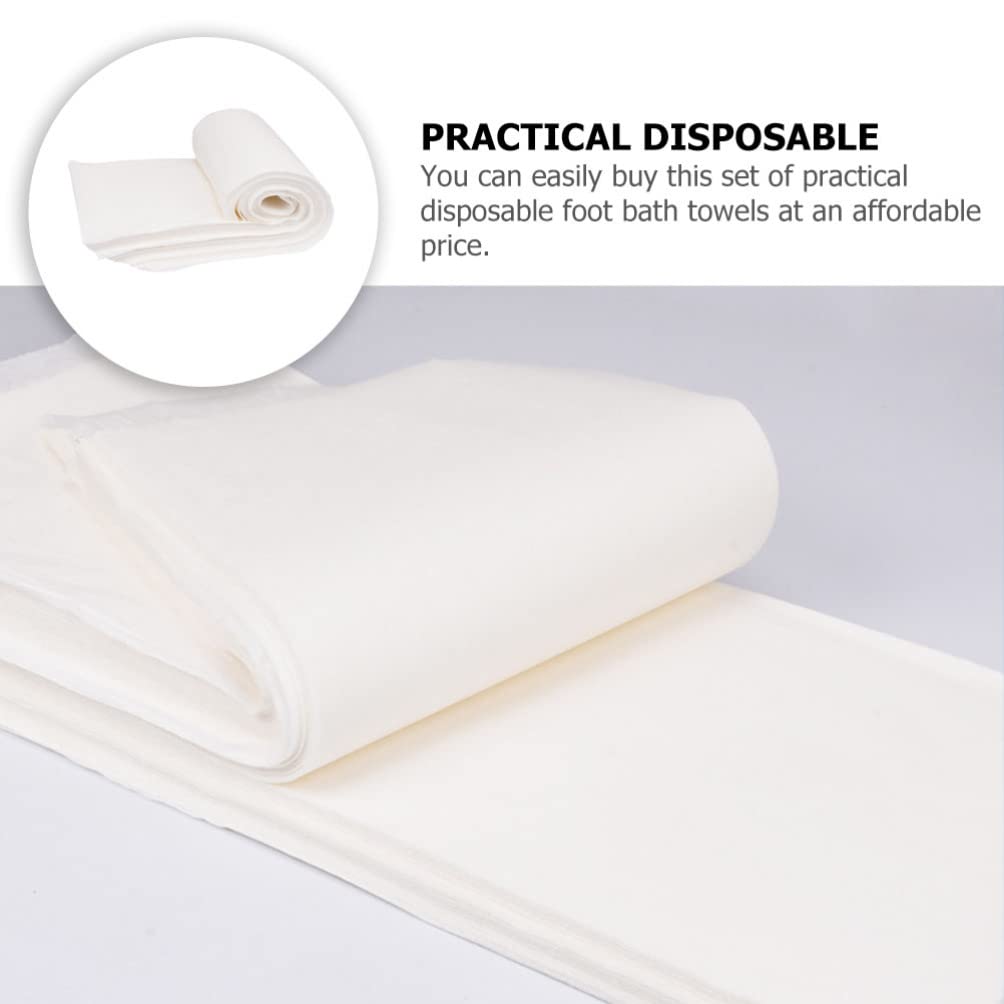 Fomiyes 100 Sheets Disposable Bathroom Foot Towels Non Woven