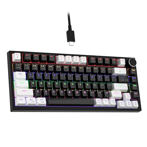 Image of Newmen GM326 Mechanical Keyboard,75% Percent Gaming Keyboard,Wired Keyboard