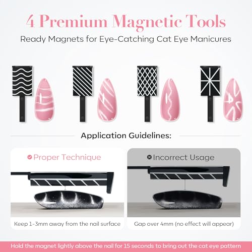 Image of AzureBeauty Cat Eye Magnet Nail Art 14Pcs Tools