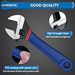 Adjustable wrench set 6-Inch 10-Inch, High-strength steel with heat treatment Spanner with wide jaw, Metric SAE Scales Wrench PVC non-slip handle for Handyman DIY, Plumbers, home maintenance - Image 3