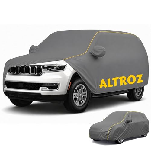 Image of Perfect Waterproof Car Cover Custom fit for Altroz Cover (All Models & Varrient) 2021-2026 | 6 Layers All Weather Waterproof Sun Rain UV Dust Protection Outdoor Indoor Full Car Covers - Grey