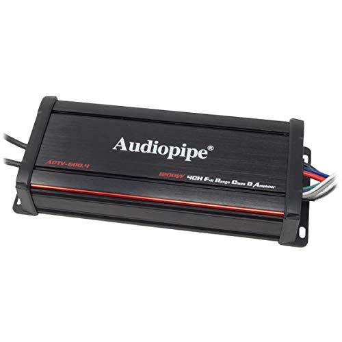 Audiopipe 1200W 4-Ch Micro Amp - Powersports IP67 Waterproof RZR Motorcycle UTV Marine