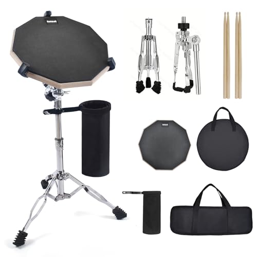 12 Inch Double Sided Drum Practice Pad Set