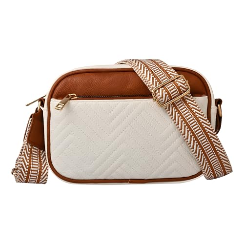 Image of TS WITH TECHSUN Women's Crossbody Sling Bag, Ladies Stylish Purse, Faux Leather Waterproof Messenger Bag, Adjustable Shoulder Strap, Suitable For Travel, Shopping, Etc.