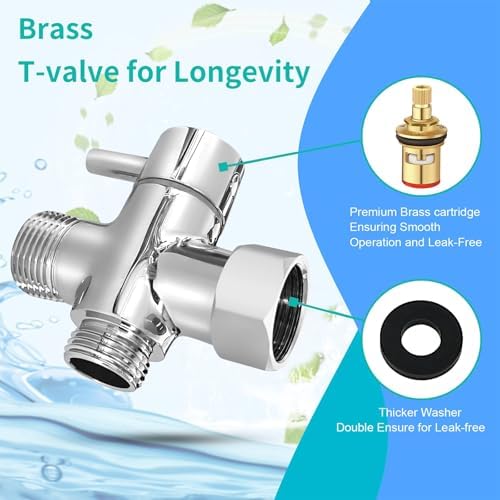 BARROCK Bidet Sprayer for Toilet, Handheld Jet Spray for Existing Toilets with Bidet Hose, Adjustable Water Pressure Muslim Shower, Cloth Diaper/Feminine Wash Sprayer (1, Brushed Nickel) - 4