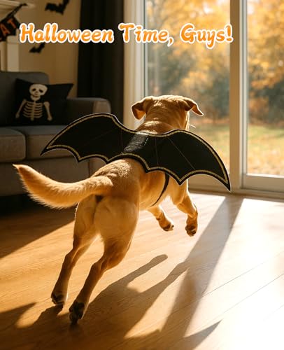 Disfraz Halloween alas de murciélago para perros S-M miniatura 4