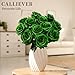 DH EYB 12pcs Rose Artificial Flowers, Fake Rose Silk Flower Bouquet, Faux Roses with Stems - 50cm, Roses Decor for Wedding & Home Decoration (Dark Green)