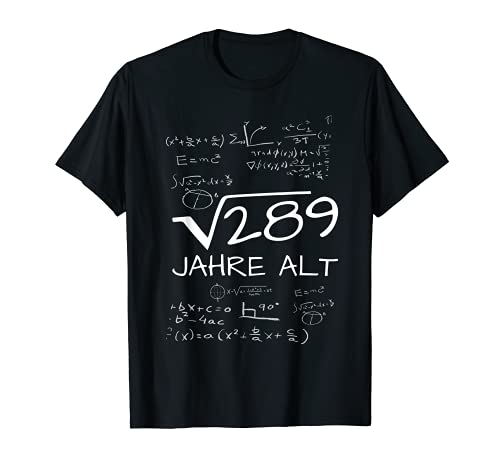 Raíz de 289 regalo de 17 cumpleaños matemáticas Nerd Camiseta