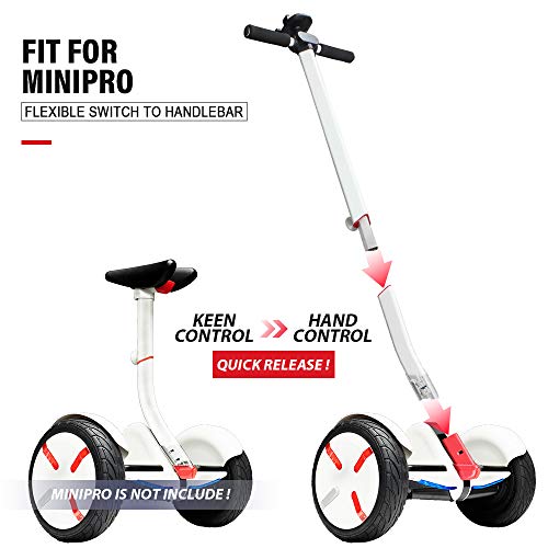Adjustable Handlebar for MiniPRO with Phone Mount, Scooter Handle Phone Bracket for miniLITE, Self Balance Hoverboard Handle Bar Release Knee Pressure Hand Control (Handlebar Only)