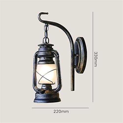 Lampe murale extérieure rétro en fer étanche pour garage