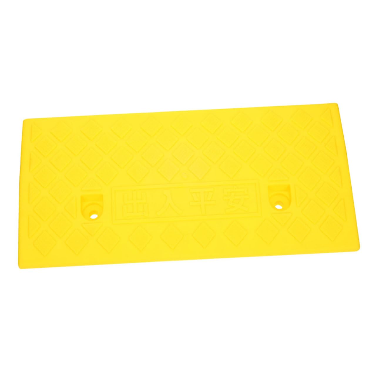 Rampa Portátil para Coche de Goma Amarilla Resistente Abrasión y Robusta para Escalones Interiores y Umbrales de Puertas