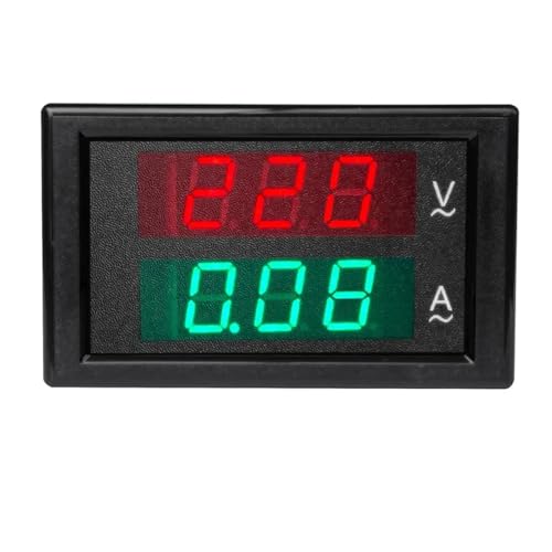 Voltmètre-ampèremètre AC avec double affichage LED numérique de tension et ampérage 200A