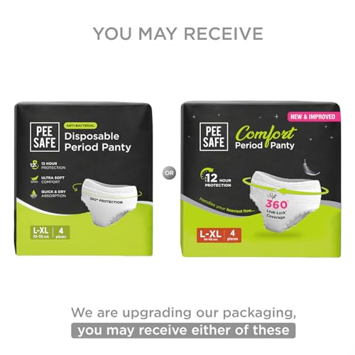 Image of Pee Safe Comfort Period Panties | L-XL | 4 Panties | 360 Protection
