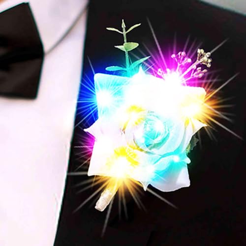 Boutonnière lumineuse à LED pour illuminer votre costume de bal de fin d'année