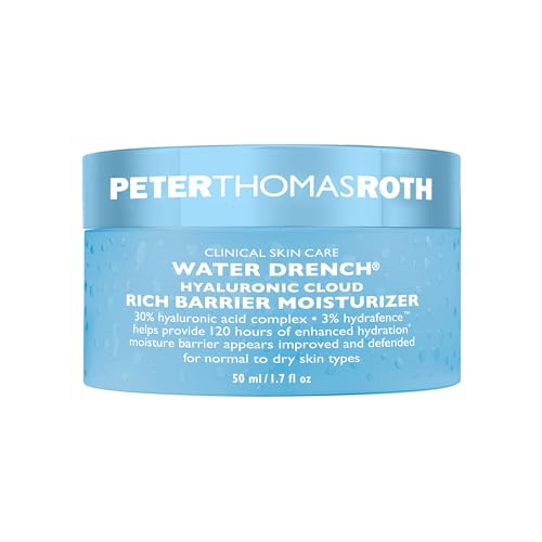 Peter Thomas Roth | Water Drench Hyaluronic Cloud Rich Barrier Moisturizer | Hyaluronic Acid Barrier Cream For Dry Skin Fragrance-Free