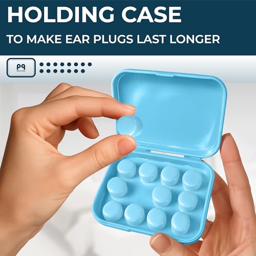Image of Peace&Quiet | PQ Wax Ear Plugs for Sleeping, Swimming - Soft Noise Cancelling Silicone Gel Wax Earplugs for Sleep and Swimmers, Sound Blocking Level of 32 Db, Color: Blue