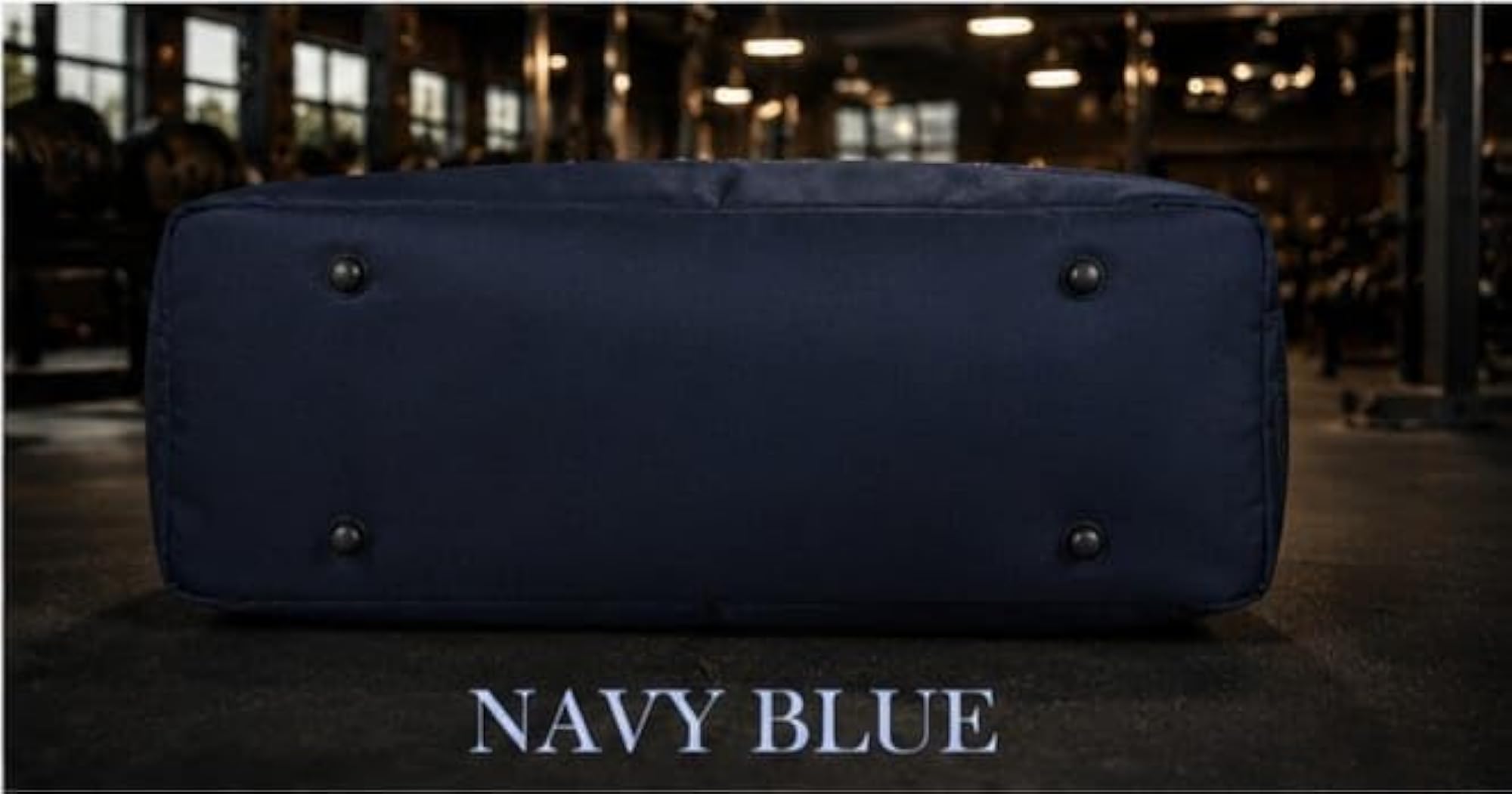 Blue and Black Abstract Print Duffle Bag
