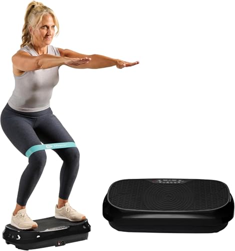 Lifepro Waver Mini Vibration Plate - Whole Body Vibration Platform Exercise Machine - Home & Travel Workout Equipment for Weight Loss, Toning & Wellness - Max User Weight 260lbs