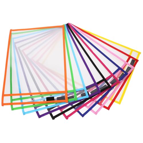 Pochettes effaçables réutilisables en PVC transparent pour l'école et le bureau - Lot de 30