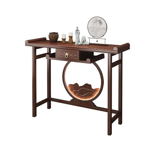 Mesa consola de bambú para entrada pasillo detrás del sofá mueble zen 2