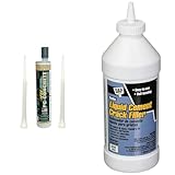 PC Products 72561 PC-Concrete Two-Part Epoxy Adhesive Paste for Anchoring and Crack Repair, 8.6 oz Cartridge, Gray & DAP 37584 Liquid Cement Crack Filler, 1 Quart, Gray