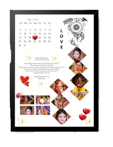 Image of A4 Size Photo Frame For Home and Office Decoration | 8x12 Inches (Black), Rectangular, Black, 10