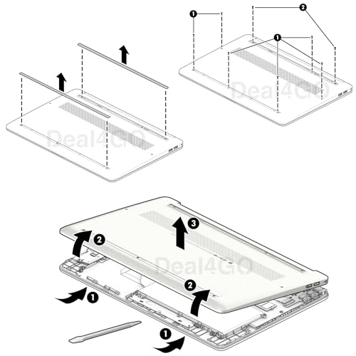 Tapa inferior de portátil HP 15-EF repuesto L89826-001 color gris 3