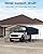 KYBOLT 13'x 21'x 10' Heavy Duty Carport, Oversized Metal Garage with Reinforced All-Metal Frame and Galvanized Steel Roof, Permanent Shelter for Boats, Trucks, and Tractors